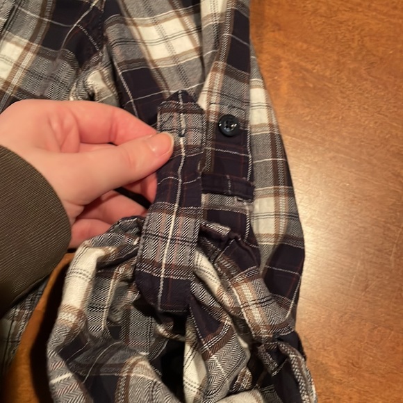 Blue and Brown Plaid Button Up - Picture 7 of 10